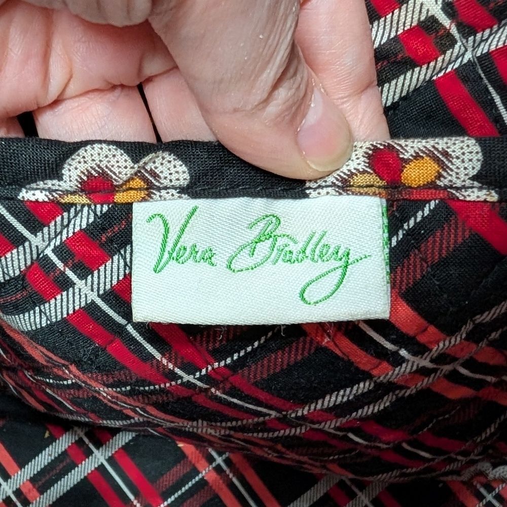 Vera Bradley Black Red Floral Retired Audrey Pirouette Zip Tote Shoulder Bag - Picture 8 of 9